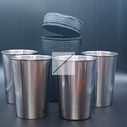 Fém pohár- 4db-os szett